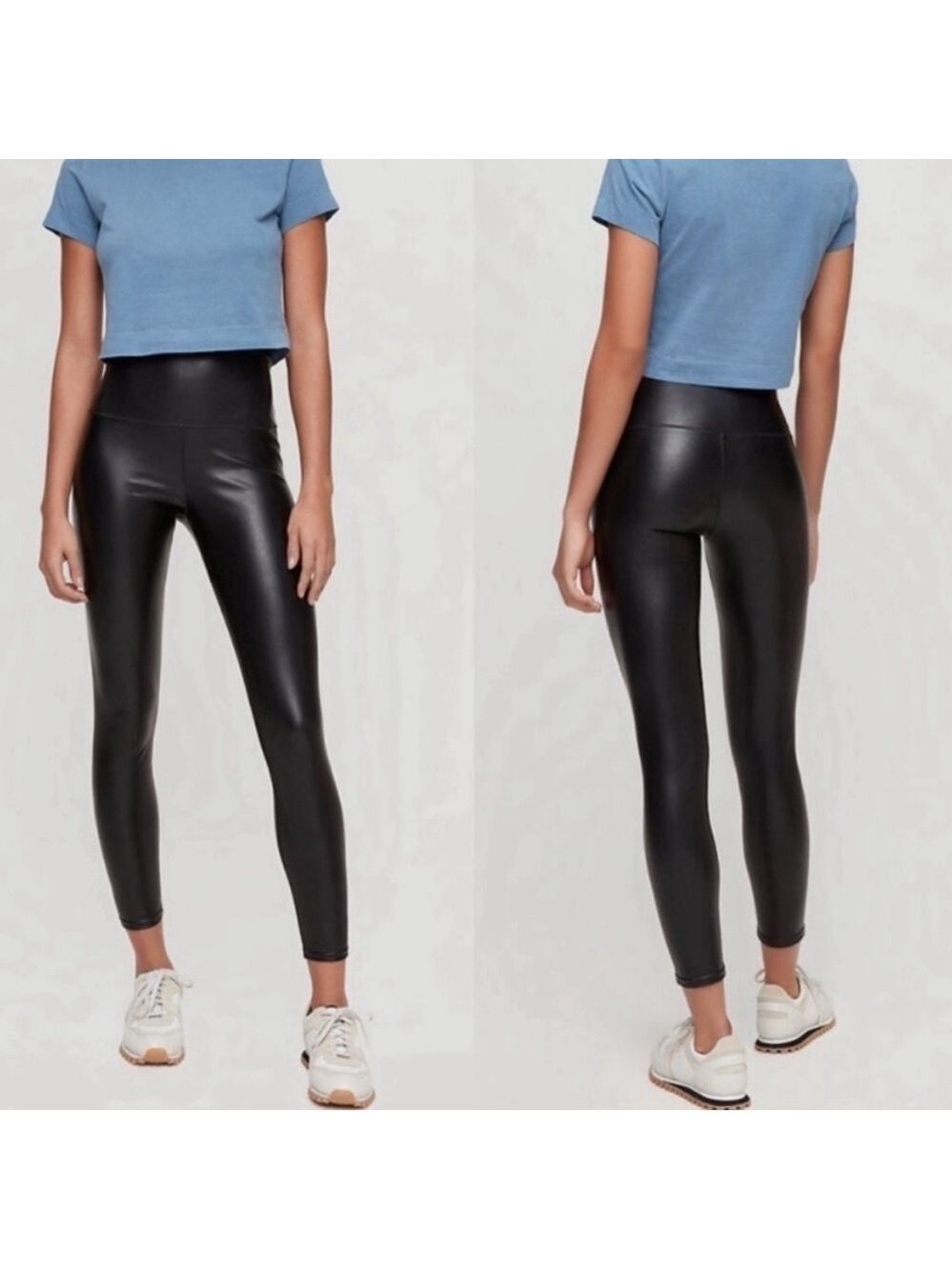 Aritzia Wilfred Free Daria Faux Leather Leggings Black XSmall